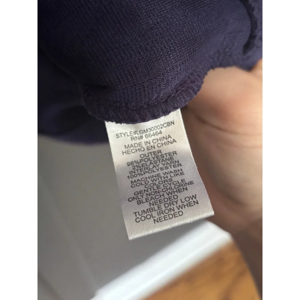 Laurel‎ Grey Textured Zip Jacket Navy Minimalist Quiet Luxury Career L